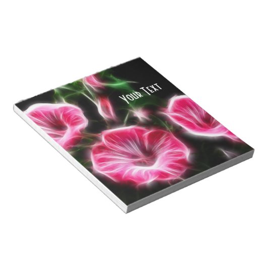 Roze Petunia Esoteric Floral Notitieblok (Schuin)