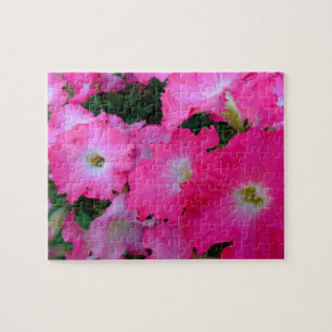 Roze petunia legpuzzel