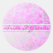 Roze petunia op witte linnen Stickers (Voorkant)
