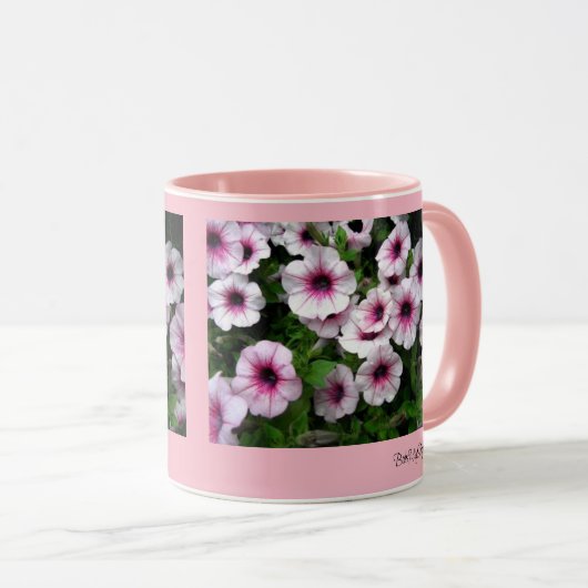 Roze Petunia Patch Mok (Voorkant rechts)