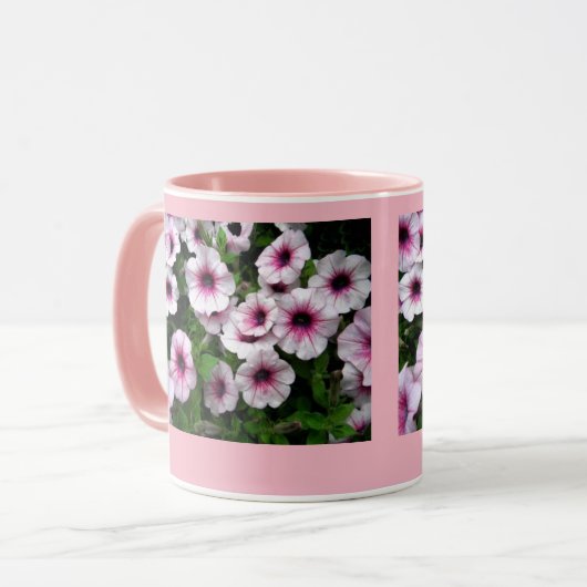 Roze Petunia Patch Mok (Voorkant links)