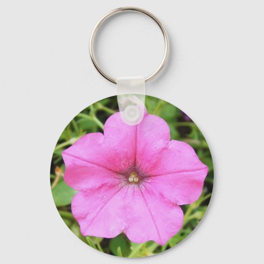  Roze Petunia Sleutelhanger (Voorkant)