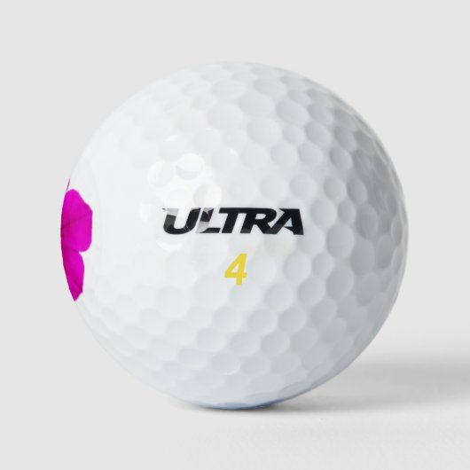 Roze Petunia Spring-dames of Mannen Golfballen (Logo)