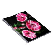 Roze Petunia Surreal Floral Notitieboek (Rechterzijde)