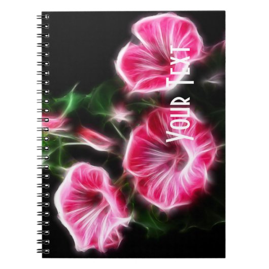 Roze Petunia Surreal Floral Notitieboek (Voorkant)