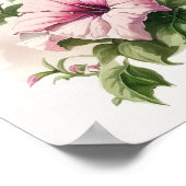 Roze Petunia's Bloem Kunstprint Poster (Hoek)