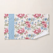 Roze petunia's en Sky Blue Daisies Bad Handdoek (Handdoek)