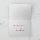 Roze petunia's met bijbelverse kaart (Binnen)