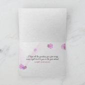 Roze petunias op Barn Wood Birthday Kaart (Binnen)