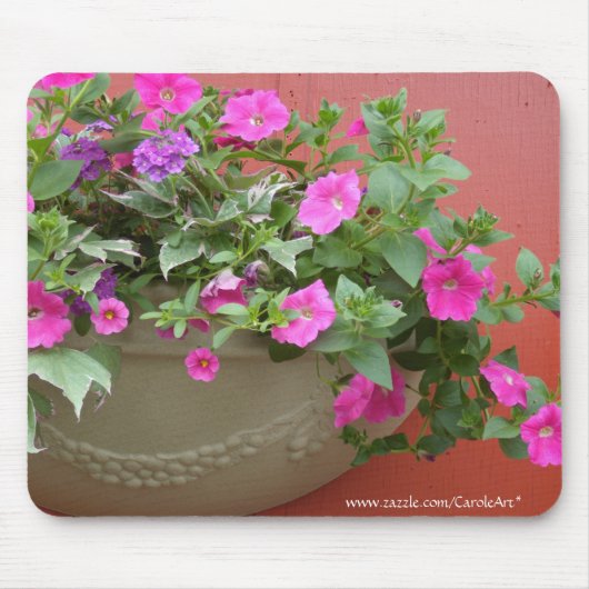 Roze Petunias Planter Muismat (Voorkant)