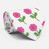 Roze Petunias Stropdas (Opgerold)