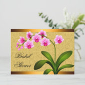 Roze Phalaenopsis Orchid Flowers Vrijgezellenfeest Kaart (Staand voorkant)