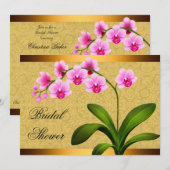 Roze Phalaenopsis Orchid Flowers Vrijgezellenfeest Kaart (Voorkant / Achterkant)