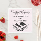 Roze PhD Afstudeerfeest Servet (Insitu)