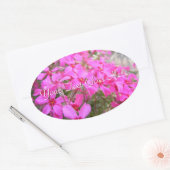Roze Phlox Bloemen Stickers (Envelop)