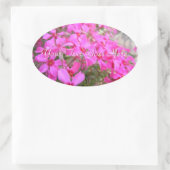 Roze Phlox Bloemen Stickers (Tas)