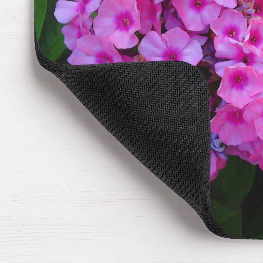 Roze Phlox Flower Mousepad Muismat (Hoek)