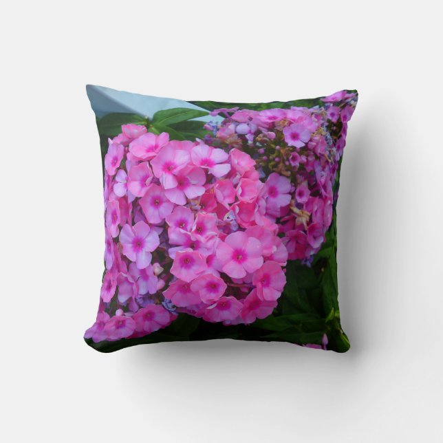 Roze Phlox Pillow Kussen (Voorkant)