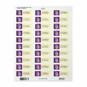 Roze Phlox retouradres etiket (Full Sheet)