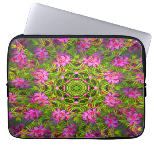 roze Phlox werveling.... Laptop Sleeve
