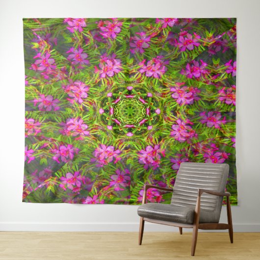 roze Phlox werveling.... Wandkleed (In Situ (horizontaal))
