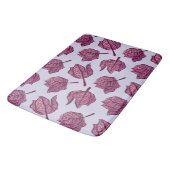 Roze Physalis Flower Pattern Pastel Botanical Badmat (Gekanteld)