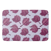 Roze Physalis Flower Pattern Pastel Botanical Badmat (Voorkant)