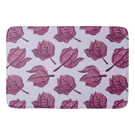 Roze Physalis Flower Pattern Pastel Botanical Badmat (Voorkant)