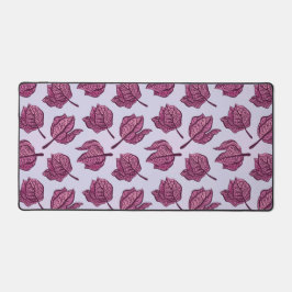 Roze Physalis Flower Pattern Pastel Botanical Bureaumat