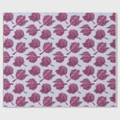 Roze Physalis Flower Pattern Pastel Botanical Cadeaupapier (Vlak)