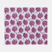 Roze Physalis Flower Pattern Pastel Botanical Fleece Deken (Voorkant (Horizontaal))