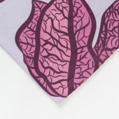 Roze Physalis Flower Pattern Pastel Botanical Fleece Deken (Hoek)