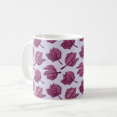 Roze Physalis Flower Pattern Pastel Botanical Koffiemok (Voorkant links)