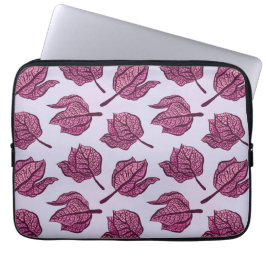 Roze Physalis Flower Pattern Pastel Botanical Laptop Sleeve