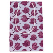 Roze Physalis Flower Pattern Pastel Botanical Medium Cadeauzakje (Voorkant)