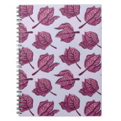 Roze Physalis Flower Pattern Pastel Botanical Notitieboek (Voorkant)