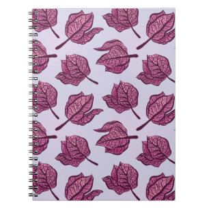 Roze Physalis Flower Pattern Pastel Botanical Notitieboek