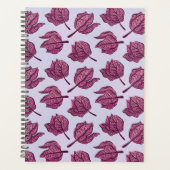 Roze Physalis Flower Pattern Pastel Botanical Planner (Voorkant)