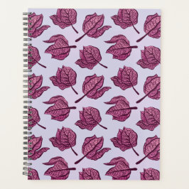Roze Physalis Flower Pattern Pastel Botanical Planner