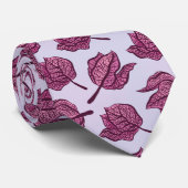 Roze Physalis Flower Pattern Pastel Botanical Stropdas (Opgerold)