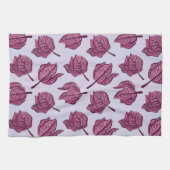 Roze Physalis Flower Pattern Pastel Botanical Theedoek (Horizontaal)