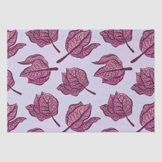 Roze Physalis Flower Pattern Pastel Botanical Tissuepapier (Voorkant)