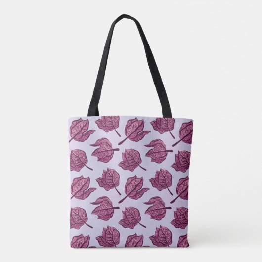 Roze Physalis Flower Pattern Pastel Botanical Tote Bag (Achterkant)