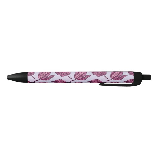 Roze Physalis Flower Pattern Pastel Botanical Zwarte Inkt Pen (Bodem)