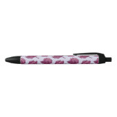 Roze Physalis Flower Pattern Pastel Botanical Zwarte Inkt Pen (Bovenkant)