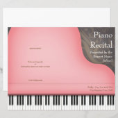 Roze Piano Gevouwen Piano of Zang Overweging Progr (Voorkant / Achterkant)