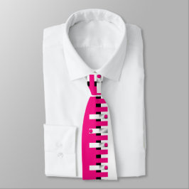 Roze pianohalsband voor een muzikale stijlverklari stropdas