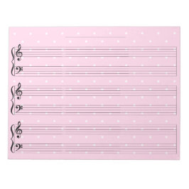  roze pianoniersmaanschrijfpapier met brede regel notitieblok