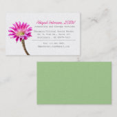 Roze Piazza cactus flower in bloom, LCSW Visitekaartje (Voorkant / Achterkant)