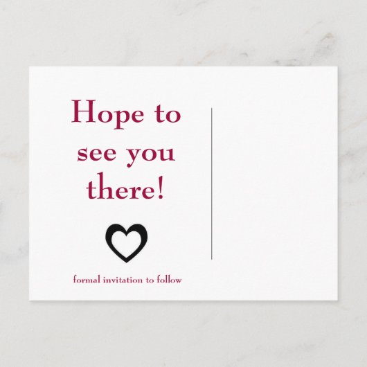 Roze pic save the date aankondigingskaart (Achterkant)